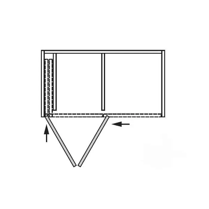 Nu Kopen Hawa Folding Concepta, sistema per anta in LEGNO a scomparsa a libro, direzione sinistra, portata 25 Kg, altezza 1250-1850 mm