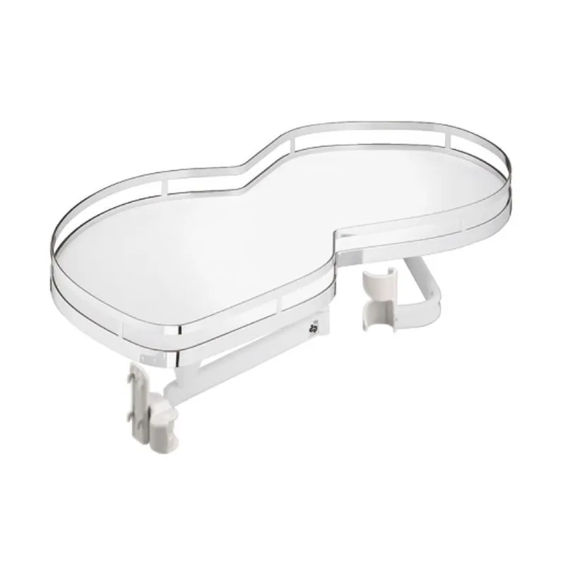 Tijdelijk Beschikbaar Estraibile LeMans II Arena Style Plus Kessebohmer Sinistro, per mobili angolo, 2 piani, anta 500 mm, finitura Cromo Lucido, fondo Bianco
