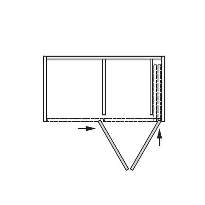 Korting Hawa Folding Concepta, sistema per anta in LEGNO a scomparsa a libro, direzione destra, portata 25 Kg, altezza 1850-2600 mm