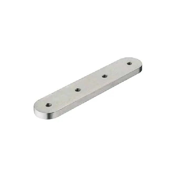 Adattatore per incollaggio cristalli Hafele, per frontale in cristallo, per Free flap, Free swing e Free up, materiale Acciaio Inox, finitura Spazzolato Express Levering