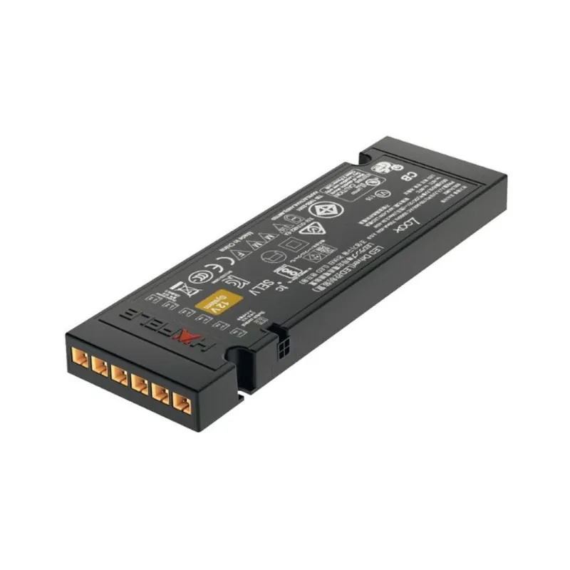 Alimentatore 12V DC Loox per illuminazione Led, dimensione 190x60x16 mm, imput 100-240 V AC, potenza 40 W, Tecnoplastica finitura Nero Lage Kosten