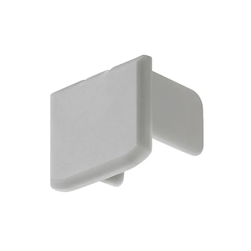 Terminale Loox per profilo alluminio illuminazione Led, Plastica finitura Argento Direct Beschikbaar