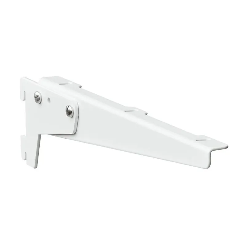 Coppia Supporto inclinabile Element System per mensola in legno, lunghezza 400 mm, portata 55 Kg, Acciaio finitura Bianco Verniciato Laatste Versie