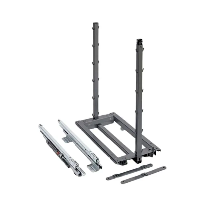 Beste Prijs Telaio Junior III Kessebohmer per dispensa cucina, base 300/400 mm, estrazione totale, Acciaio finitura Antracite