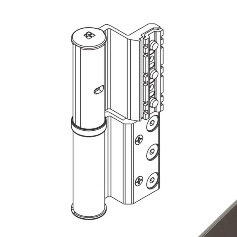 Superprijs Cerniera Linea 3D 00569N Giesse per serramento complanare, profilo CU-NC, registrabile, altezza 154,5 mm, portata 120-150 Kg, Alluminio finitura Elettrogiesse