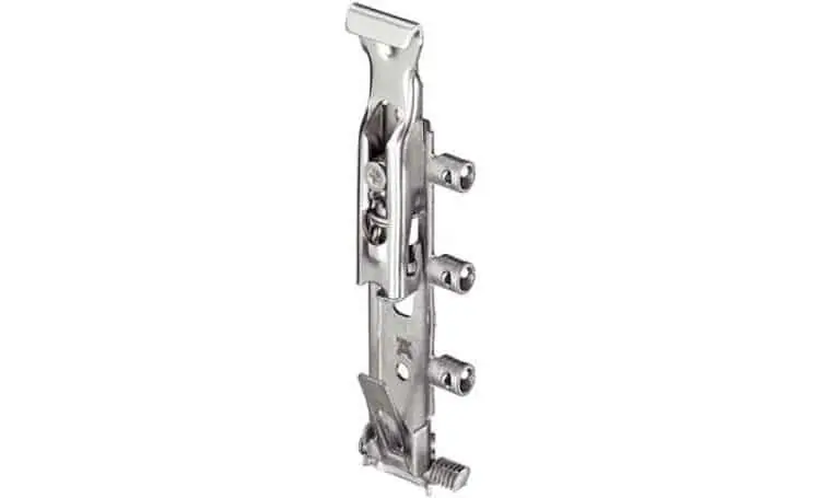 Actieprijs Supporto da inserire a pressione montaggio rapido a leva portata max.130 kg/paio DESTRO