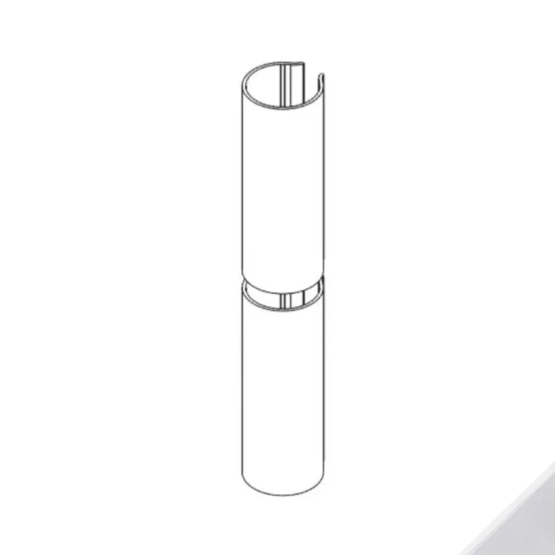 Kit cover 00589 Giesse per cerniera linea 3D, Alluminio finitura Argento Finale Uitverkoop