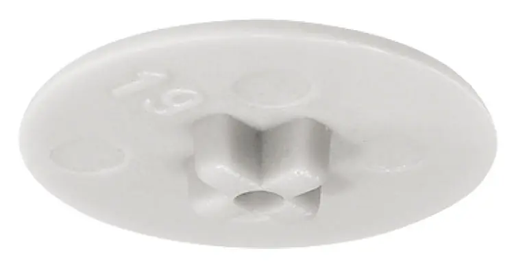Tappo di copertura Bianco per Minifix 15, spessore legno 12 mm Bestel Nu