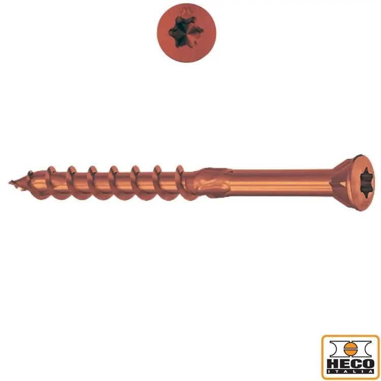 Vite TPSR 3,5x35 per fermavetro, impronta TX 10, filetto parziale 21 mm, 330A Heco finitura Bronzo Goedkoop