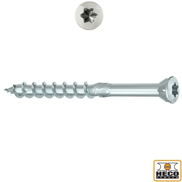Vite TPSR 3,5x35 per fermavetro, impronta TX 10, filetto parziale 21 mm, 330A Heco finitura Zinco Bianco Aanbieding