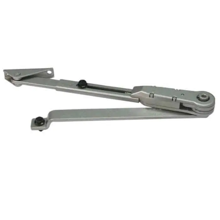 Snelle Levering Braccio a compasso 101815 Dormakaba, con fermo meccanico, per chiudiporta serie TS 1500 e 1000, finitura Argento