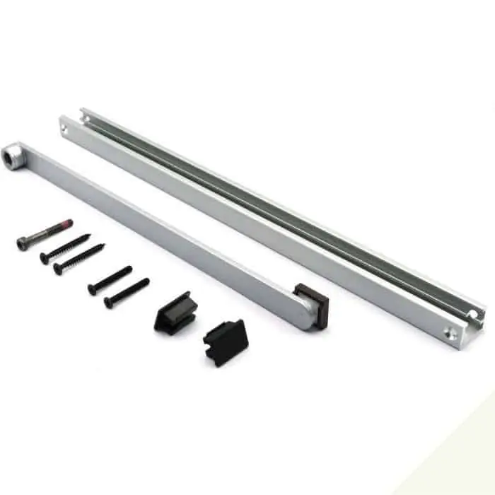 Braccio a slitta Geze per chiudiporta aereo TS 4000 E R, senza fermo, per anta lato cerniera, finitura Bianco RAL 9016 Speciale Aanbieding