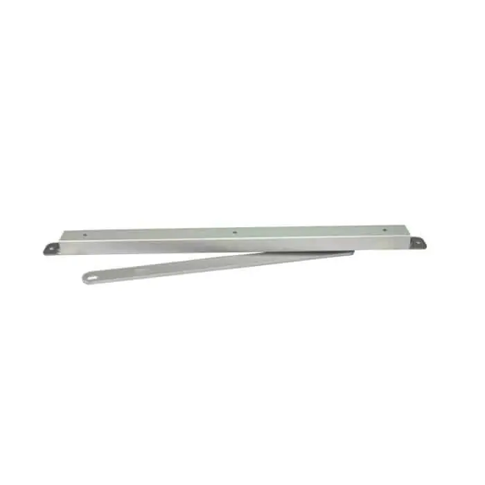 Beperkt Aanbod Braccio a slitta 129344 GEZE senza fermo, per chiudiporta Boxer EN 2-4, per porte a vento, altezza 12 mm, finitura Argento