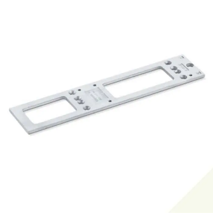Merkproduct Piastra di montaggio GEZE, per chiudiporta TS 5000 e TS 4000, con sagoma di foratura, finitura Bianco Ral 9016