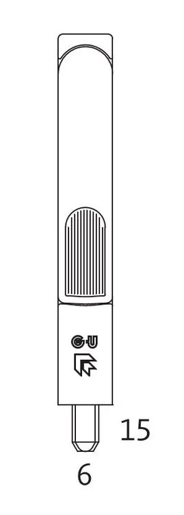 Catenaccio a leva G-U Italia per finestra, tipo Uni-Jet, lunghezza 190 mm, lunghezza frontale 18 mm, in zama e finitura Argento Superprijs