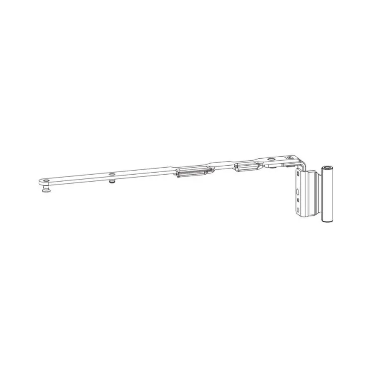 Beperkt Aanbod Braccio forbice GU Uni-Jet D per finestra, lunghezza 280-500 mm, interasse 9 mm, battuta 18 mm, mano Destra