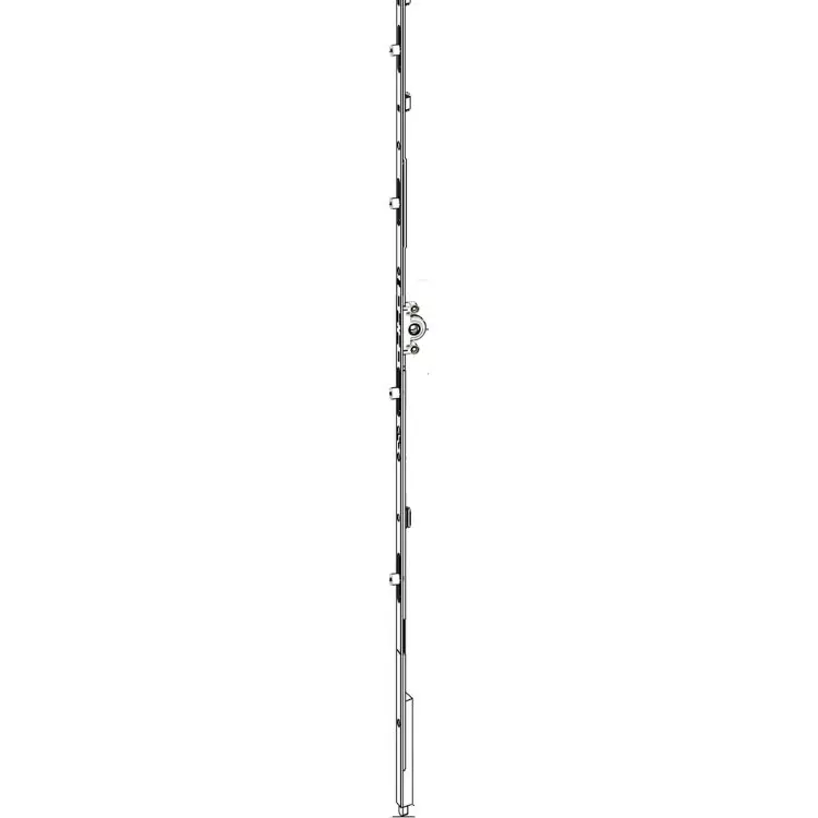 Cremonese a inversione G-U Italia per serramento, entrata 15 mm, altezza 1851-2100 mm, maniglia 980 mm, finitura Argento Betaalbaar