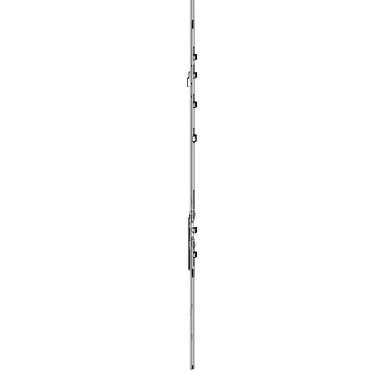 Asta a leva variabile G-U Italia per finestra, tipo Uni-Jet, lunghezza 1630 mm, altezza battente 1451-1950 mm, finitura Argento Beperkte Voorraad