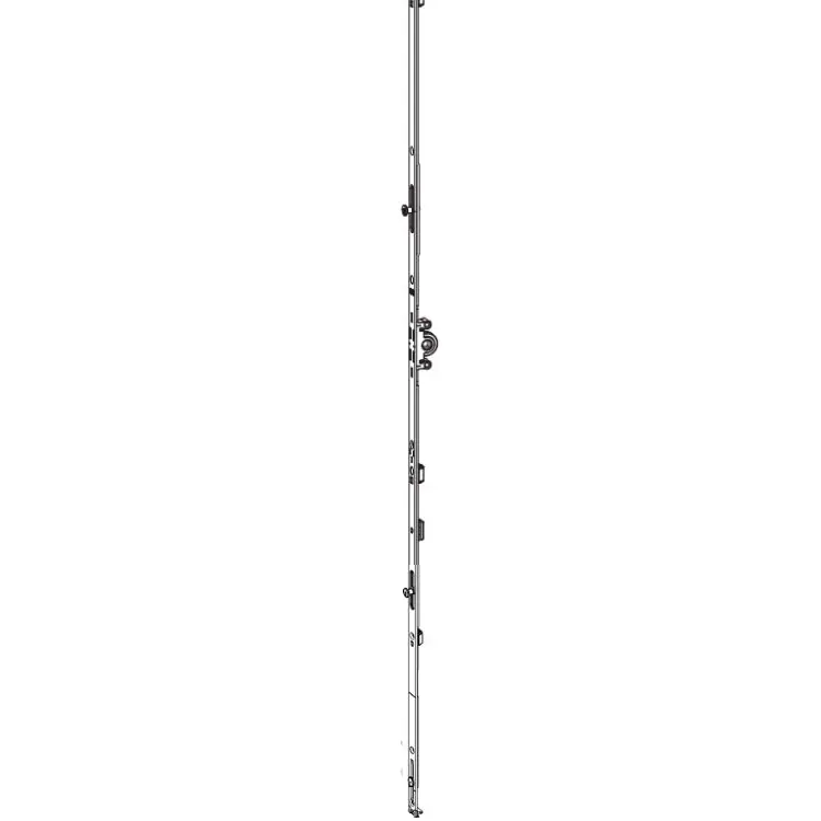 Actieprijs Cremonese Tedesco G-U Italia per serramento anta e ribalta, entrata 15 mm, altezza HBB 2101-2350 mm, frontale 2190 mm, maniglia 980 mm, finitura Argento