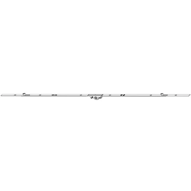 Cremonese vasistas G-U Italia per finestra, altezza 1101-1200 mm, frontale 1200 mm, finitura Argento Laatste Versie