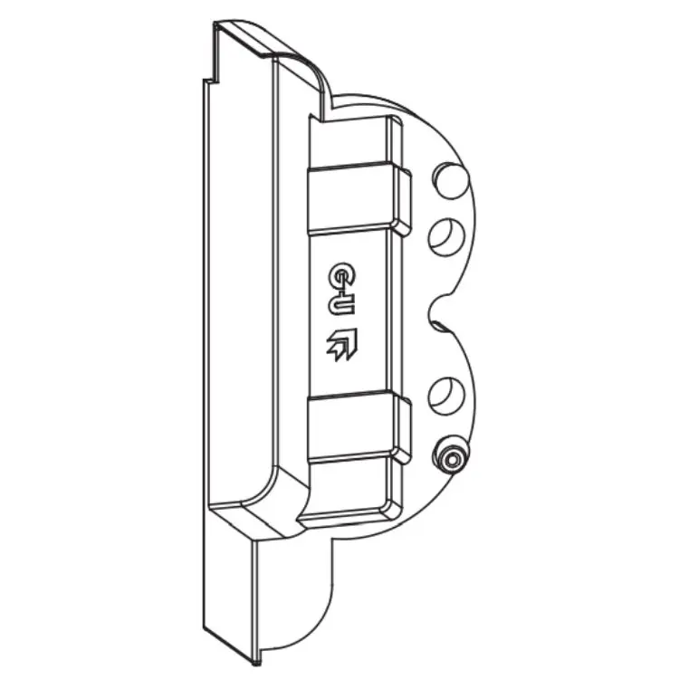 Beperkt Aanbod Supporto sostegno G-U Italia per anta e ribalta, Uni-Jet M6, Destra, aria 4 interasse 9 mm, battuta 18 mm, Zama finitura Argento