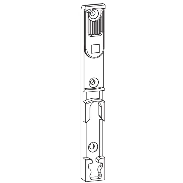 Alleen Vandaag Catenaccio a leva inferiore G-U Italia per anta e ribalta, tipo Uni-Jet, aria 4 interasse 9 mm, battuta 18 mm, lunghezza 150 mm, in zama, finitura Argento