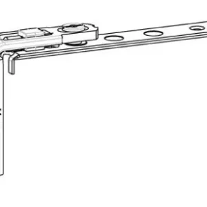Cerniera superiore G-U Italia per seconda anta, interasse 9-13 mm, battuta 18 mm, con cava, in zama, finitura Argento Flitsaanbieding