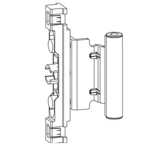 Cerniera centrale G-U Italia per anta a battente Uni-Jet, aria 4-12 mm, interasse 9-13 mm, battuta 20 mm, finitura Argento Gecertificeerd