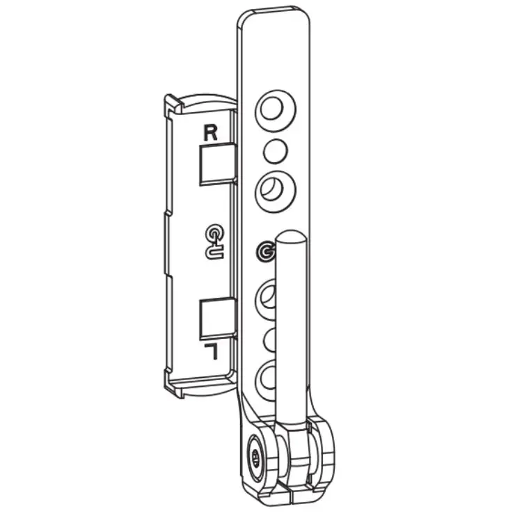 Supporto cerniere G-U Italia per anta e ribalta, Uni-Jet M6, Sinistra, aria 12 interasse 9/13 mm, battuta 18 mm, Zama finitura Argento Koopje