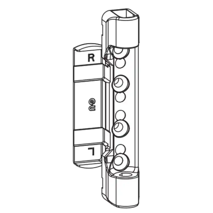 Tijdelijk Beschikbaar Supporto sostegno G-U Italia per anta e ribalta, Uni-Jet M6, aria 12 interasse 9/13, battuta 18 mm, Zama finitura Argento