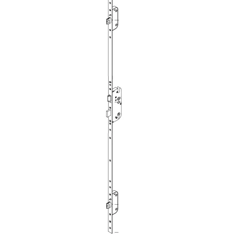 Bestseller Serratura Multipunto Secury Automatic G-U Italia, per serramento, interasse 85 mm, foro yale entrata 55 mm, dimensione 16x2285, finitura Argento