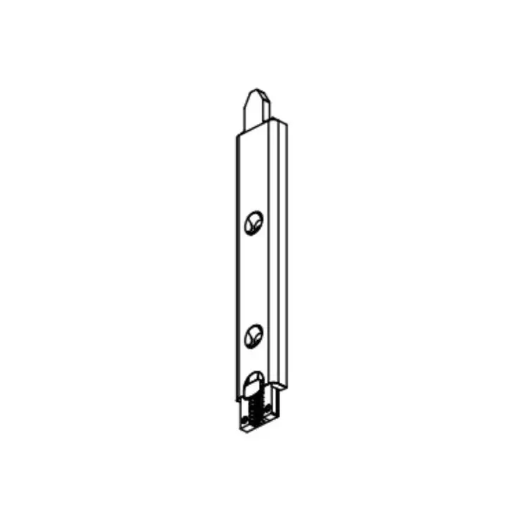 Beste Prijs Terminale superiore G-U Italia per Secury, frontale 24x8 mm, interasse 9 mm, lunghezza 130, Sinistro, finitura Argento