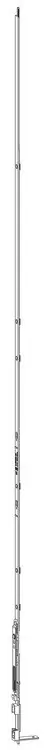Beperkt Aanbod Catenaccio a leva G-U Italia per finestra, linea Euronut, larghezza battente 2101x2350 mm, in zama, finitura Argento