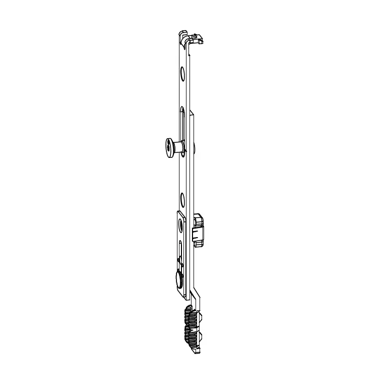 Terminale G-U Italia per anta ribalta e battente, giunto superiore a 90 gradi, lunghezza 160 mm, finitura Argento Laatste Versie