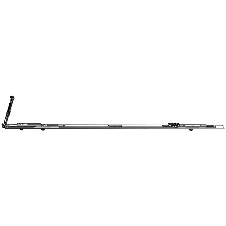 Superprijs Chiusura inferiore G-U Italia DK per finestra, lunghezza 740 mm, con 3 nottolino di chiusura, finitura Argento