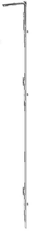 Chiusura laterale G-U Italia per anta a battente, tipo Uni-Jet, lunghezza 740 mm, larghezza battente 951-1200 mm, in zama, finitura Argento Beperkt Aanbod