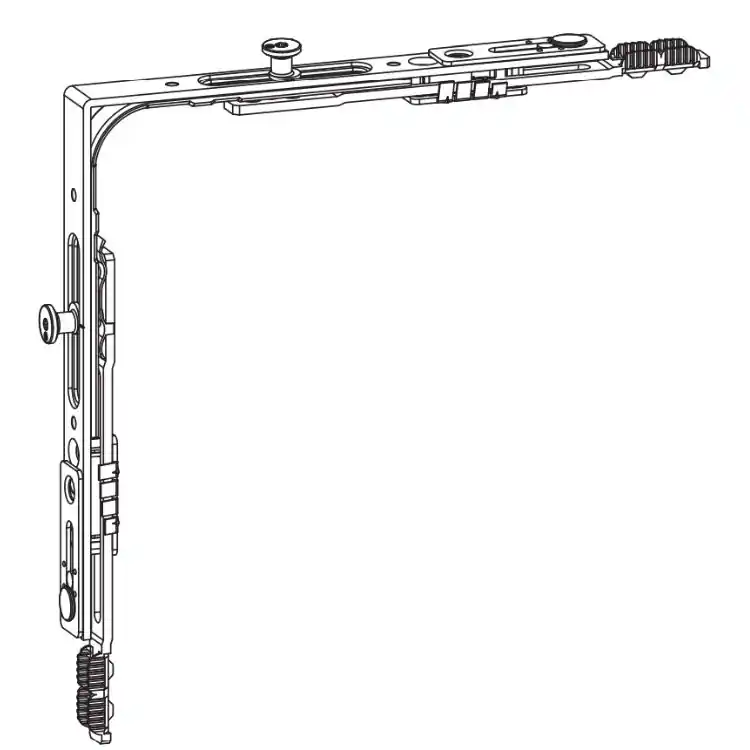 Rechtstreeks Van De Fabrikant Movimento angolare G-U per anta e ribalta, dimensione 160x160 mm, 2 punti di chiusura, finitura Argento