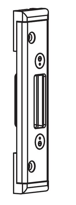 Nu Kopen Incontro registrabile G-U Italia per serramento in PVC con catenaccio, tipo Secury MR2, interasse 13 mm, frontale 16 mm, in zama, finitura Argento