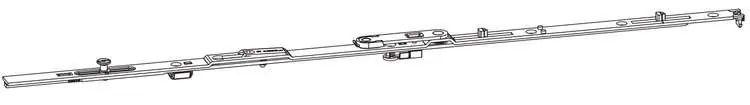 Bestseller Frontale G-U Italia per anta a ribalta, tipo Uni-Jet, lunghezza 350 mm, larghezza battente 280-400 mm, in zama, finitura Argento