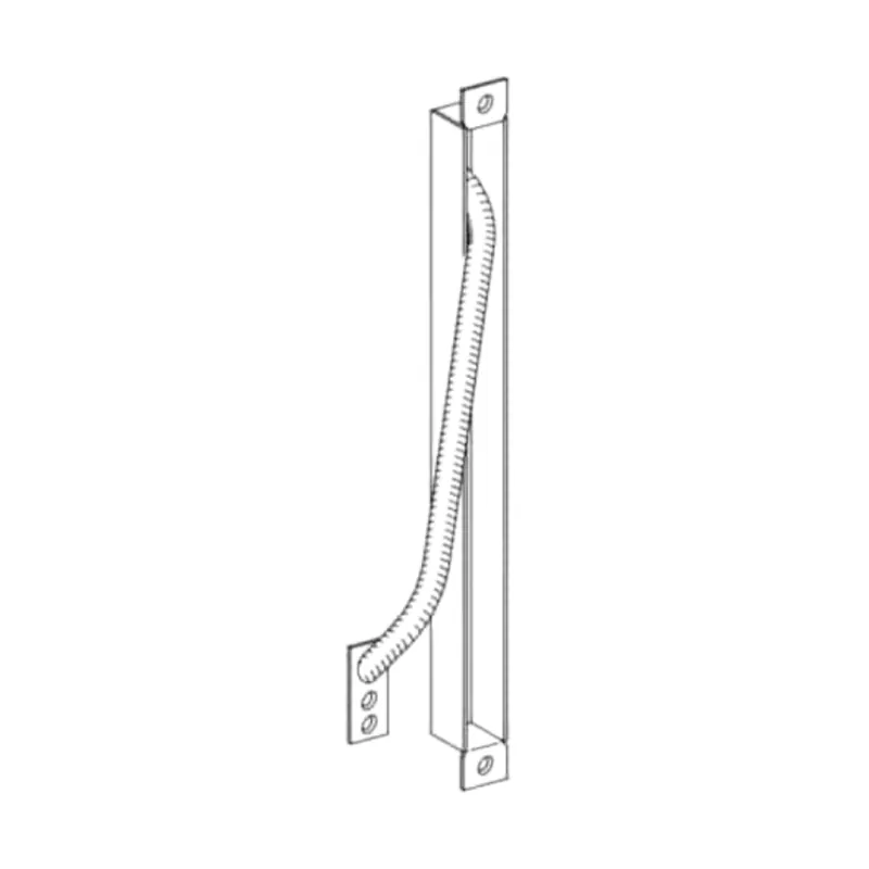 Finale Uitverkoop Passacavo mascherato G-U Italia per porta in legno e metallo, ad incasso, lunghezza telaio 346 mm, altezza maniglia 20 mm