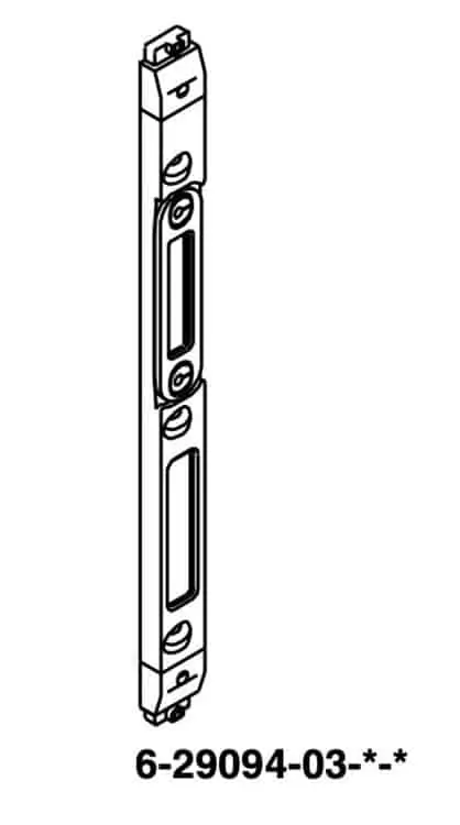 Flitsaanbieding Piastra di scontro regolabile a U destro G-U Italia per serratura, lunghezza 231 mm, larghezza 18 mm, finitura Argento