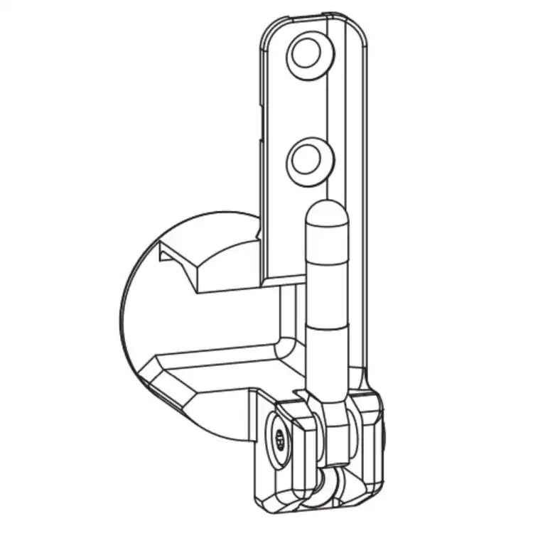 Actieprijs Supporto angolare G-U Italia per anta e ribalta, Uni-Jet M20, Sinistra, aria 12 interasse 9 mm, battuta 18 mm, Zama finitura Argento