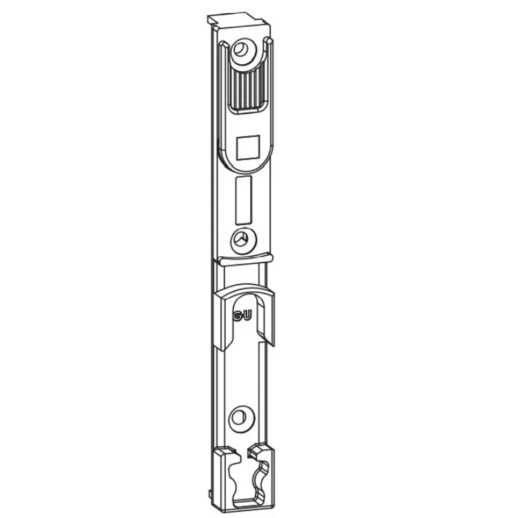 Beste Prijs Catenaccio a leva inferiore G-U Italia per cava ferramenta, tipo Uni-Jet, canalino Euronut, lunghezza 150 mm, interasse 13 mm, in zama, finitura Argento