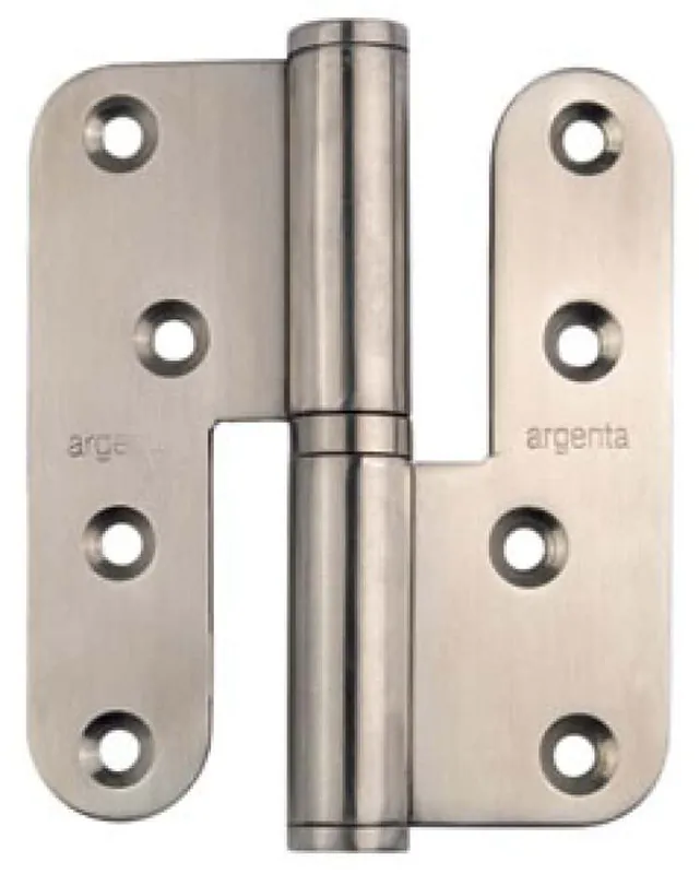 Gereduceerde Prijs Cerniera tipo Paumelle sinistra, bordo tondo, 80 x 100 mm, finitura Acciaio Inox