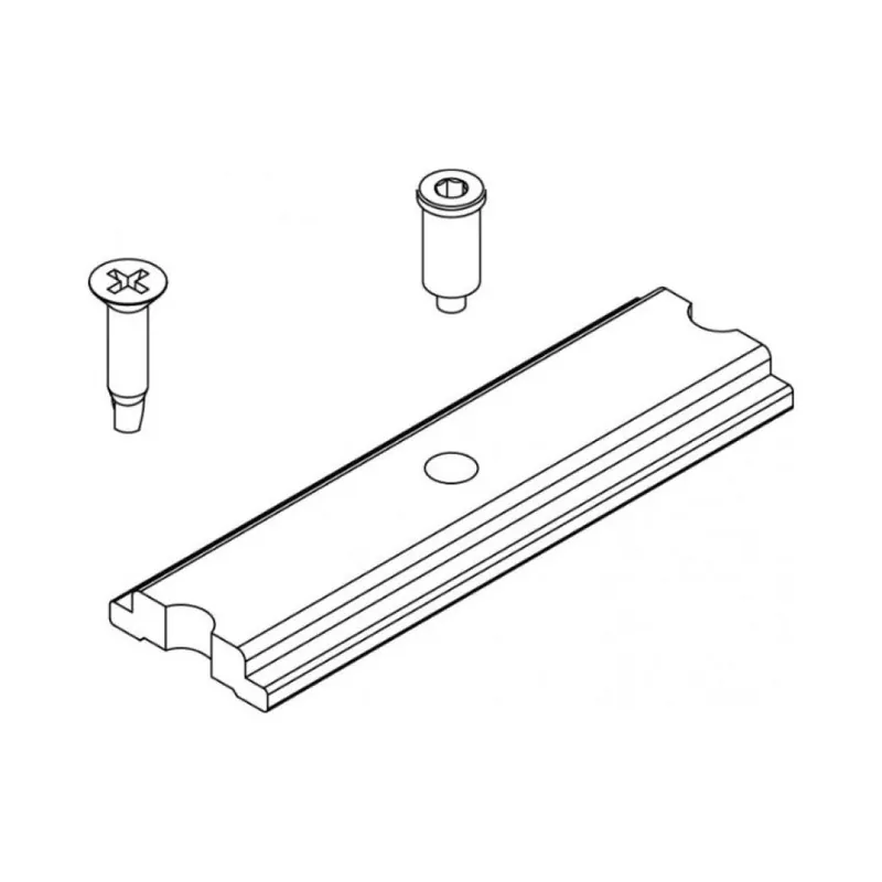 Rinforzo Futura 3D 170 04409 Giesse per anta a ribalta, profilo CU, portata 170 Kg, Acciaio finitura Silver Snelle Levering