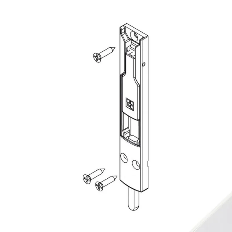 Catenaccio a leva Maya 02082 Giesse per porta con profilo, lunghezza 450 mm, spessore 8 mm, Zama finitura Bianco Merkproduct