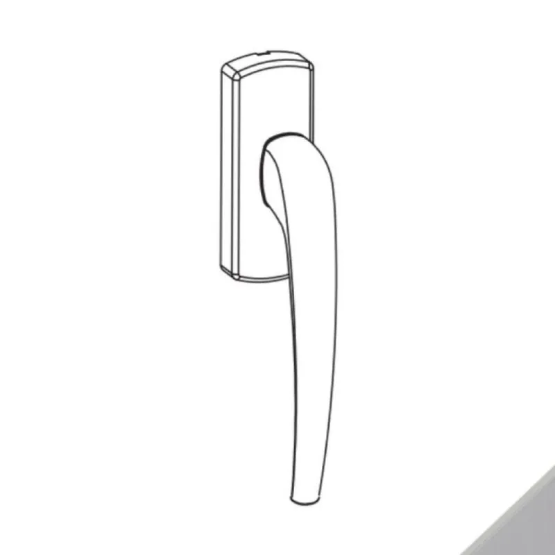 Bestel Nu Maniglia Gs1000-Hd Giesse per sistema scorrevole a ribalta sinistra, comando forzato manuale, Alluminio e Zama finitura Argento Verniciato
