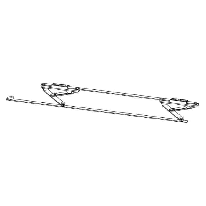 Voordeelprijs Braccio forbice 09724 Giesse per finestre scorrevole GS1000 HL-ML, larghezza anta 631-1280 mm, Acciaio e Nylon finitura Silver