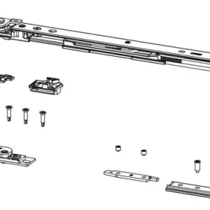 Must-Have Kit cerniera braccio Chic 3D 130 Giesse per anta a ribalta Sinistra, profilo CU, larghezza 600-1600 mm, portata 130 Kg, Acciaio e Zama finitura Silver