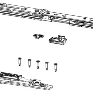 Kit cerniera braccio Chic 3D 130 Giesse per anta a ribalta Sinistra, profilo CU, larghezza 470-700 mm, portata 130 Kg, Acciaio e Zama finitura Silver Gereduceerde Prijs